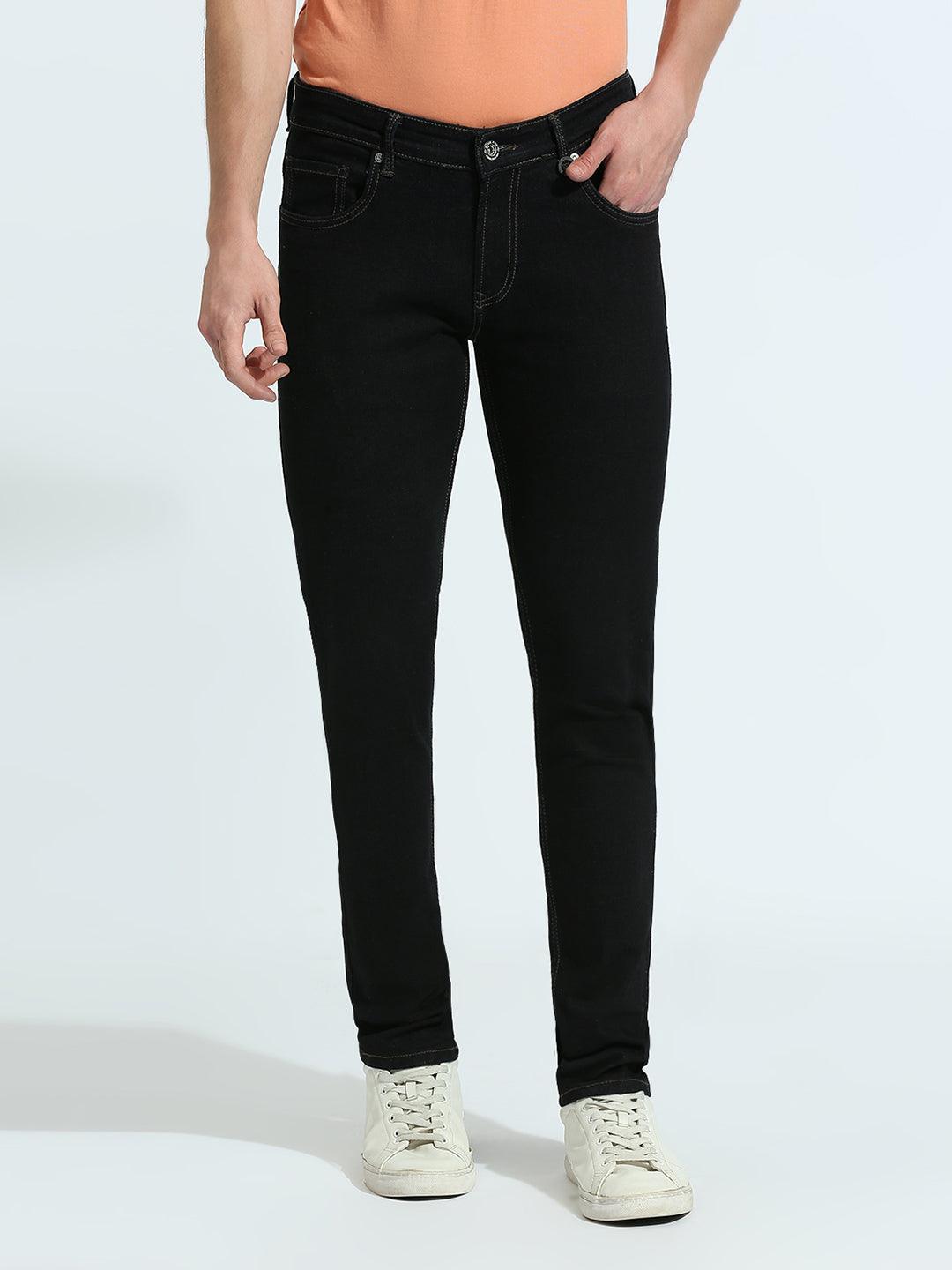Midnight Black Raw Slim Fit Jeans