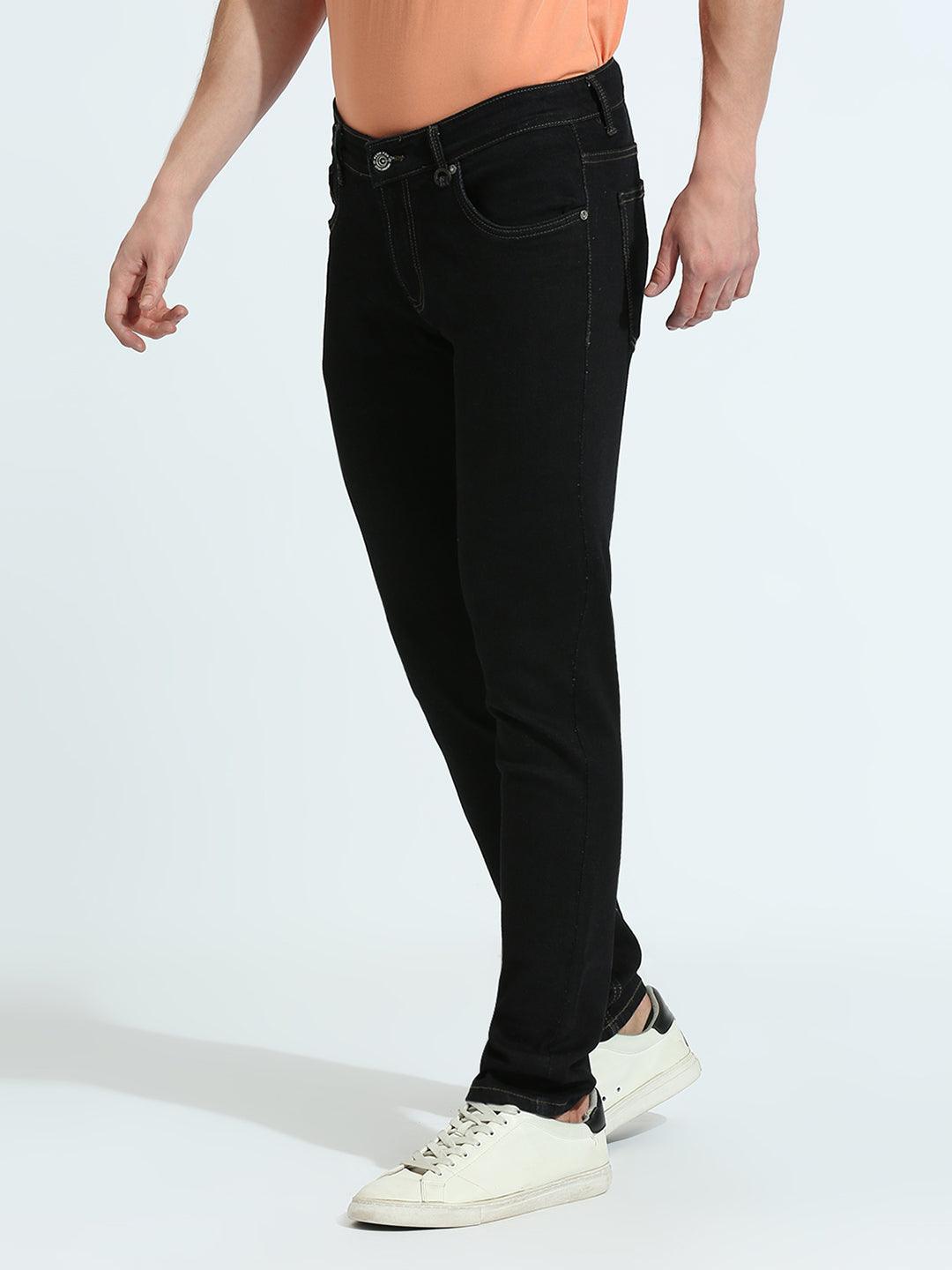 Midnight Black Raw Slim Fit Jeans