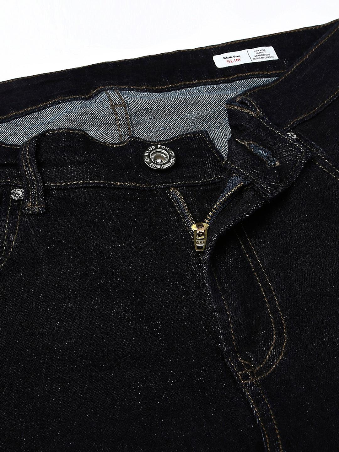 Midnight Black Raw Slim Fit Jeans