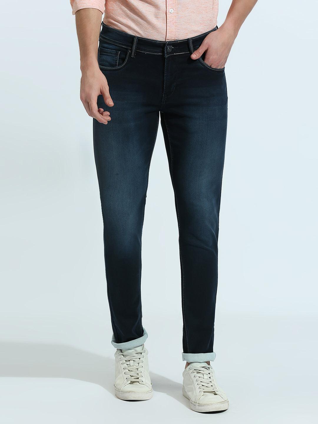 Space Blue Shadow Fade Slim Fit Jeans