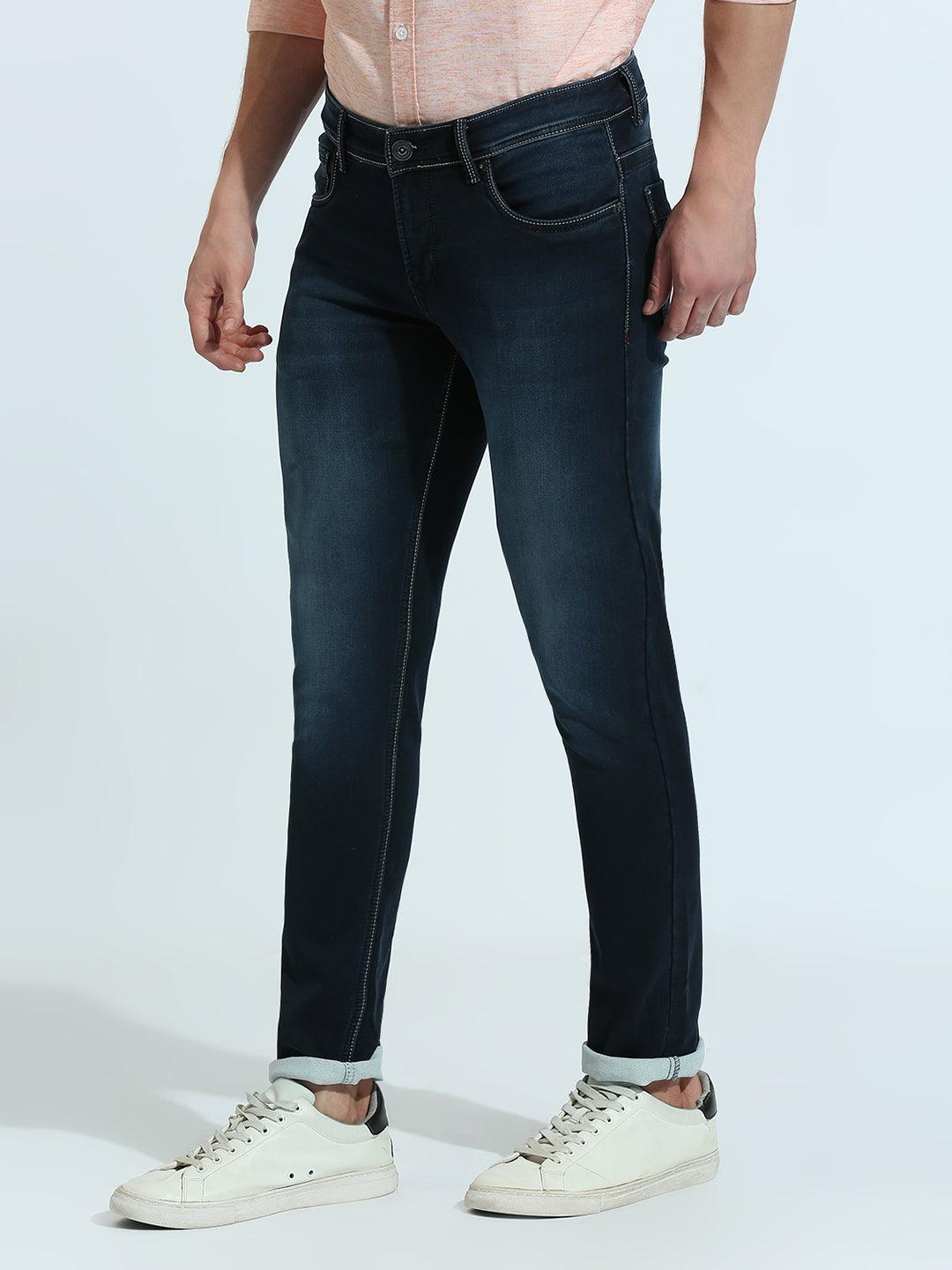 Space Blue Shadow Fade Slim Fit Jeans