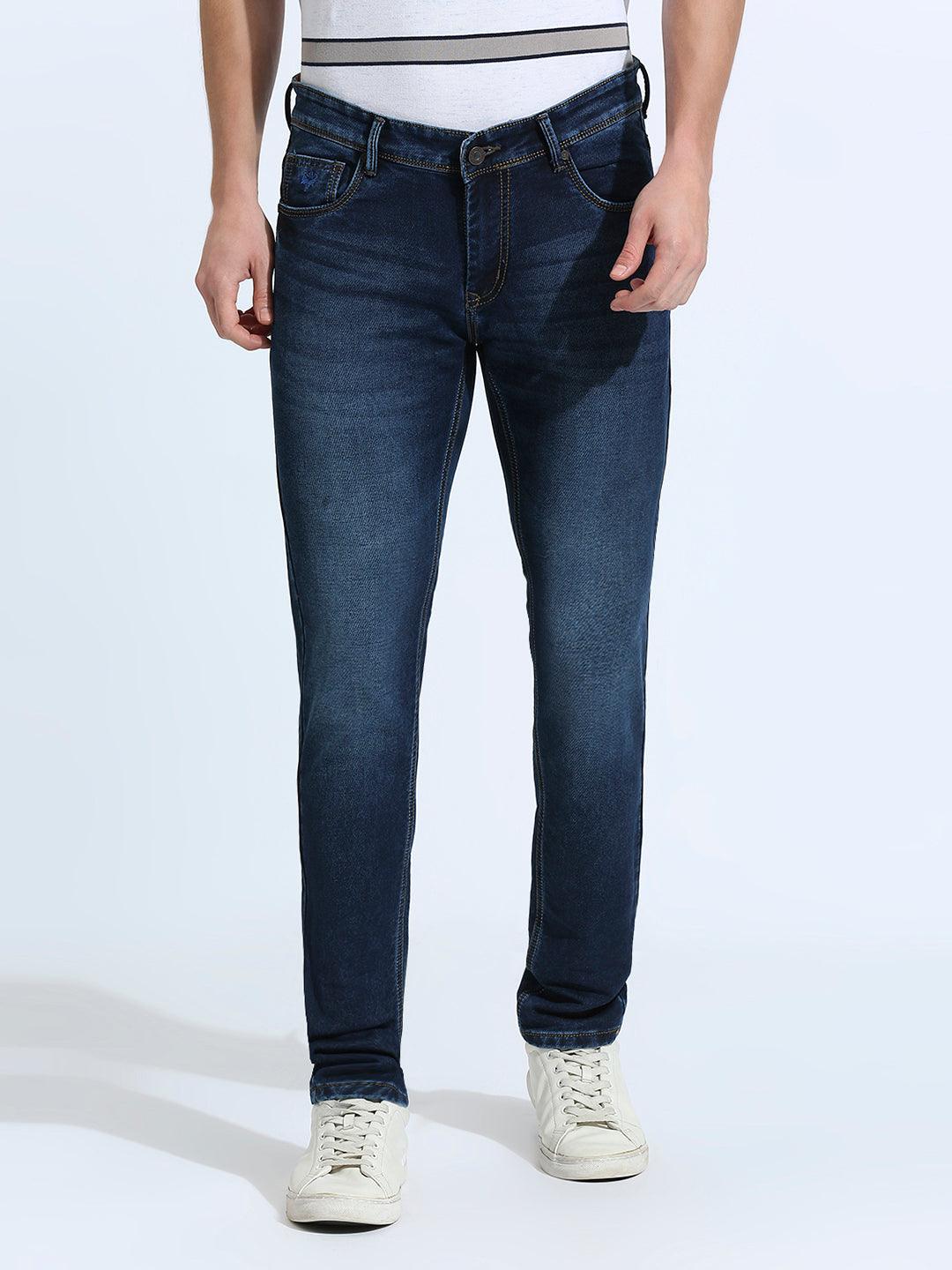 Admiral Blue Cloud Wash Slim Fit Jeans