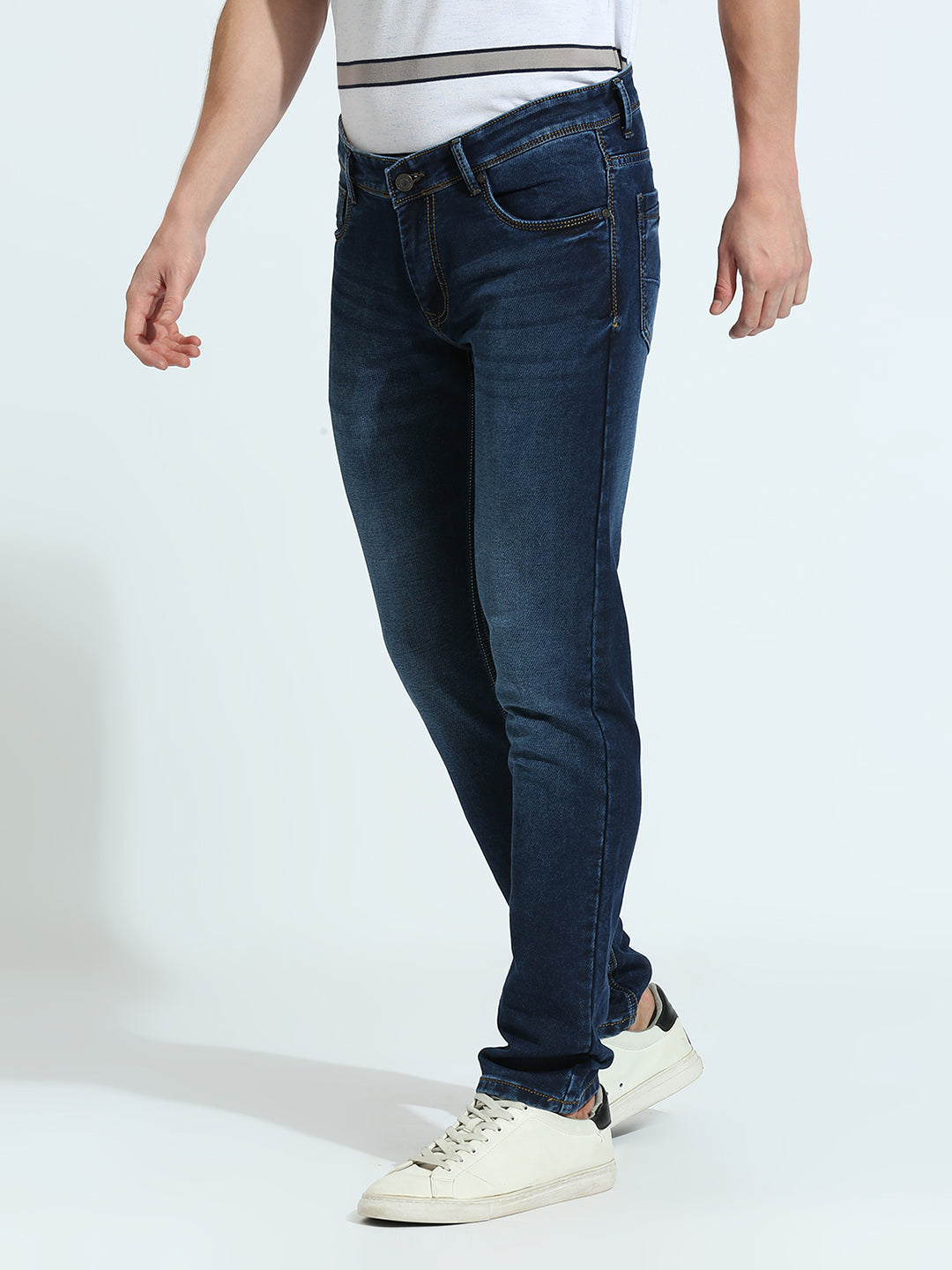 Admiral Blue Cloud Wash Slim Fit Jeans