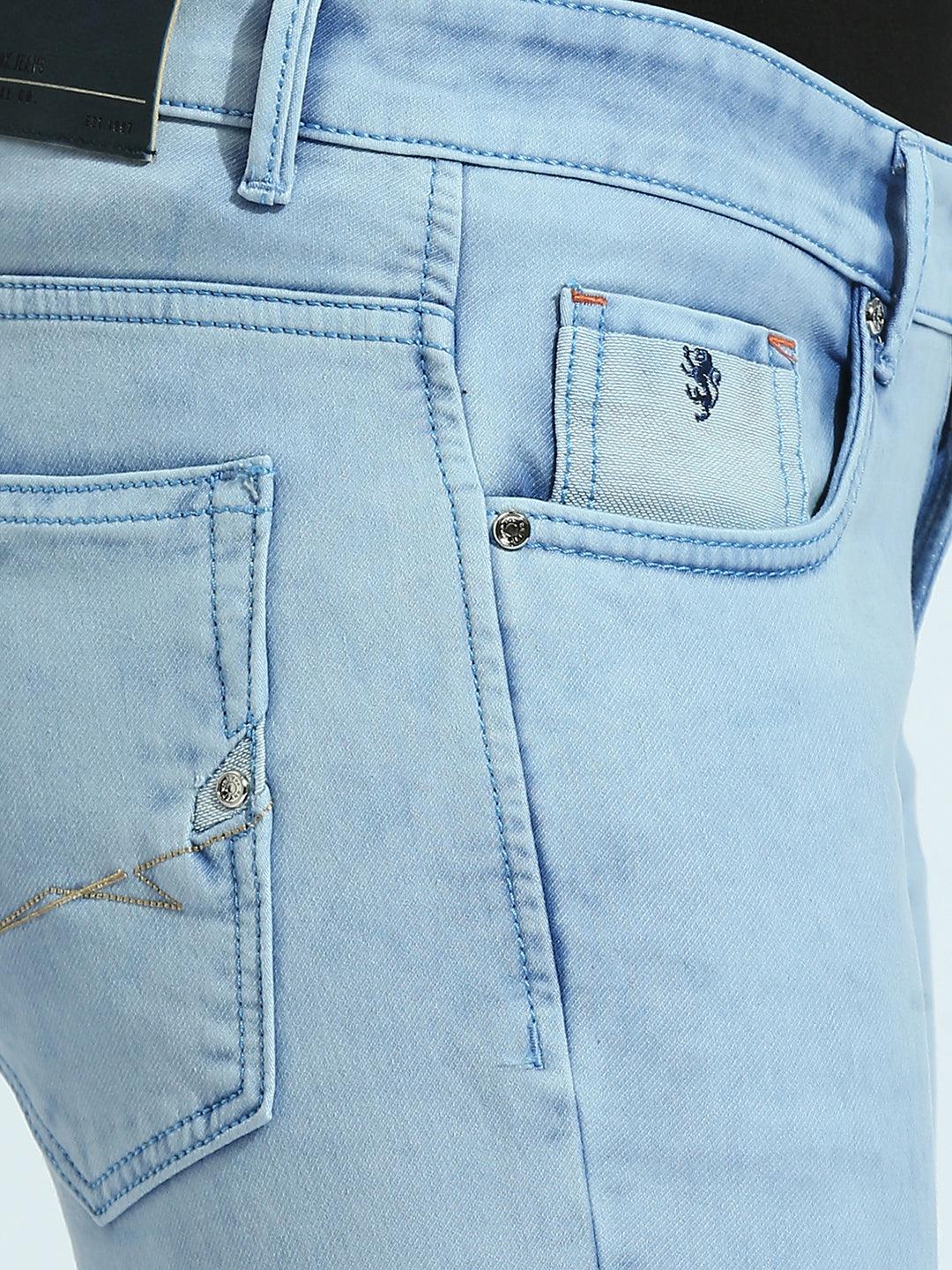 Sky Blue Cloud Wash Slim Fit Jeans