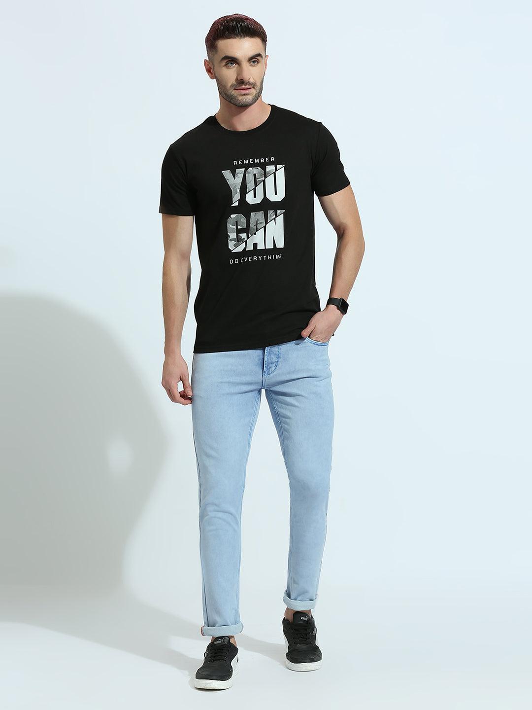 Sky Blue Cloud Wash Slim Fit Jeans