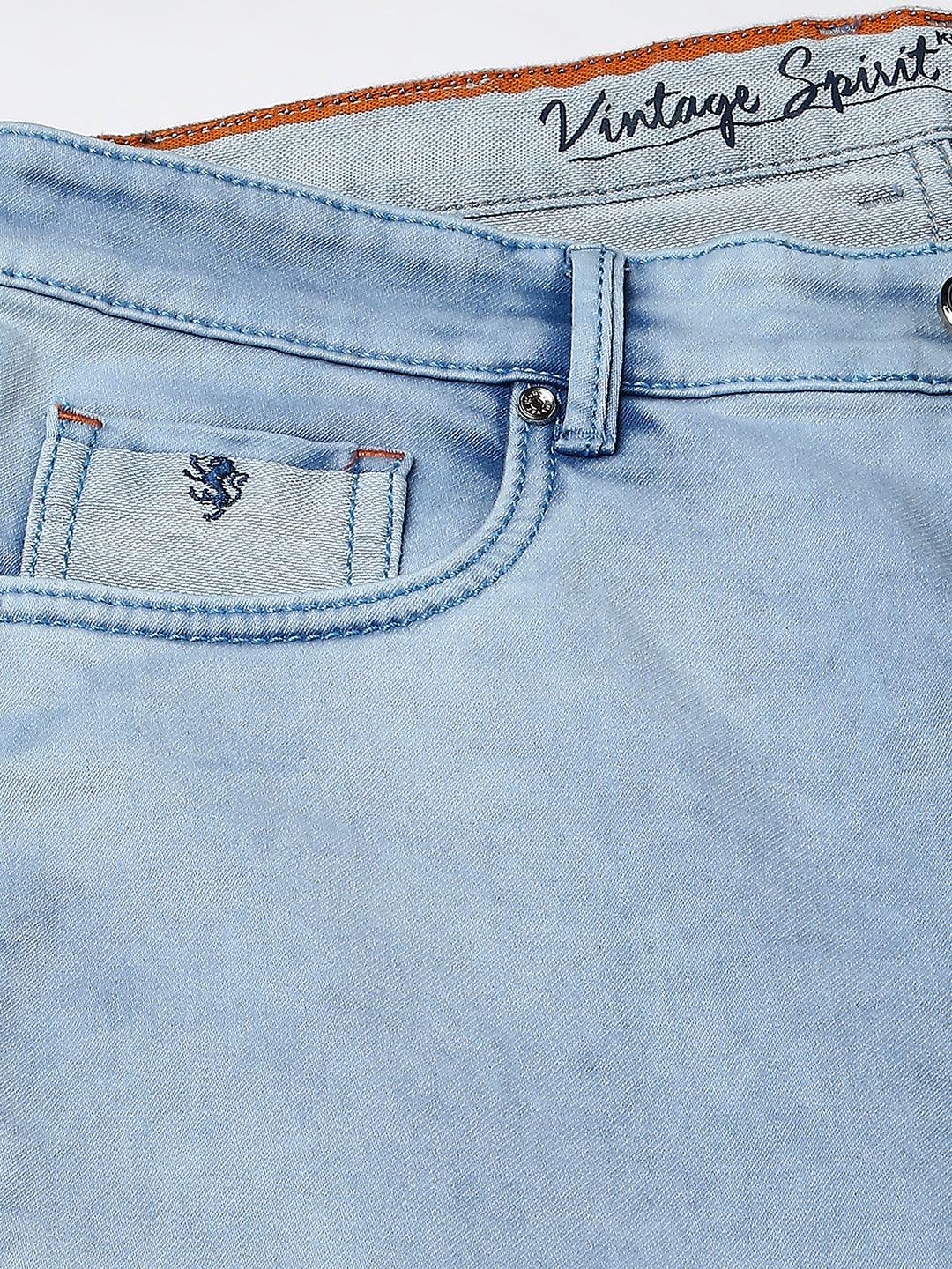 Sky Blue Cloud Wash Slim Fit Jeans
