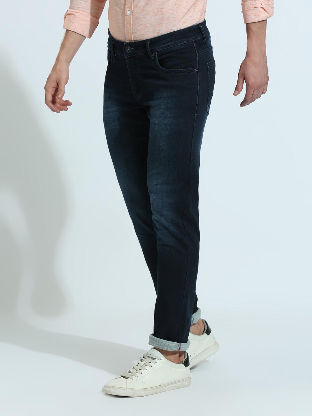 Midnight Blue Shadow Fade Slim Fit Jeans