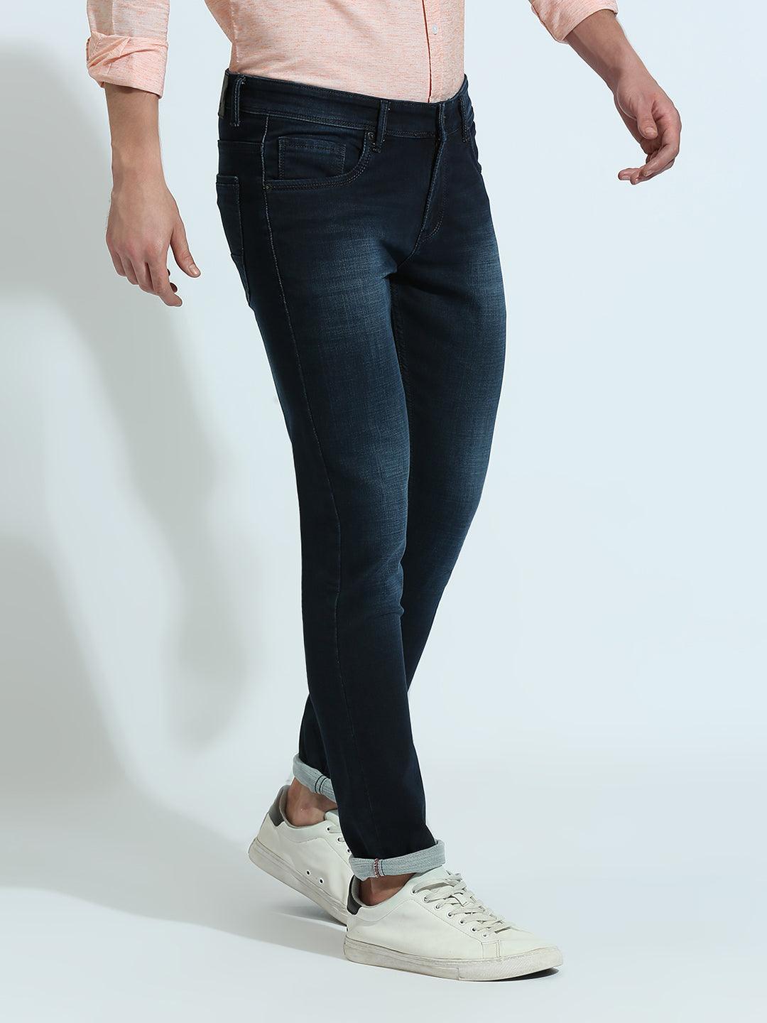 Midnight Blue Shadow Fade Slim Fit Jeans