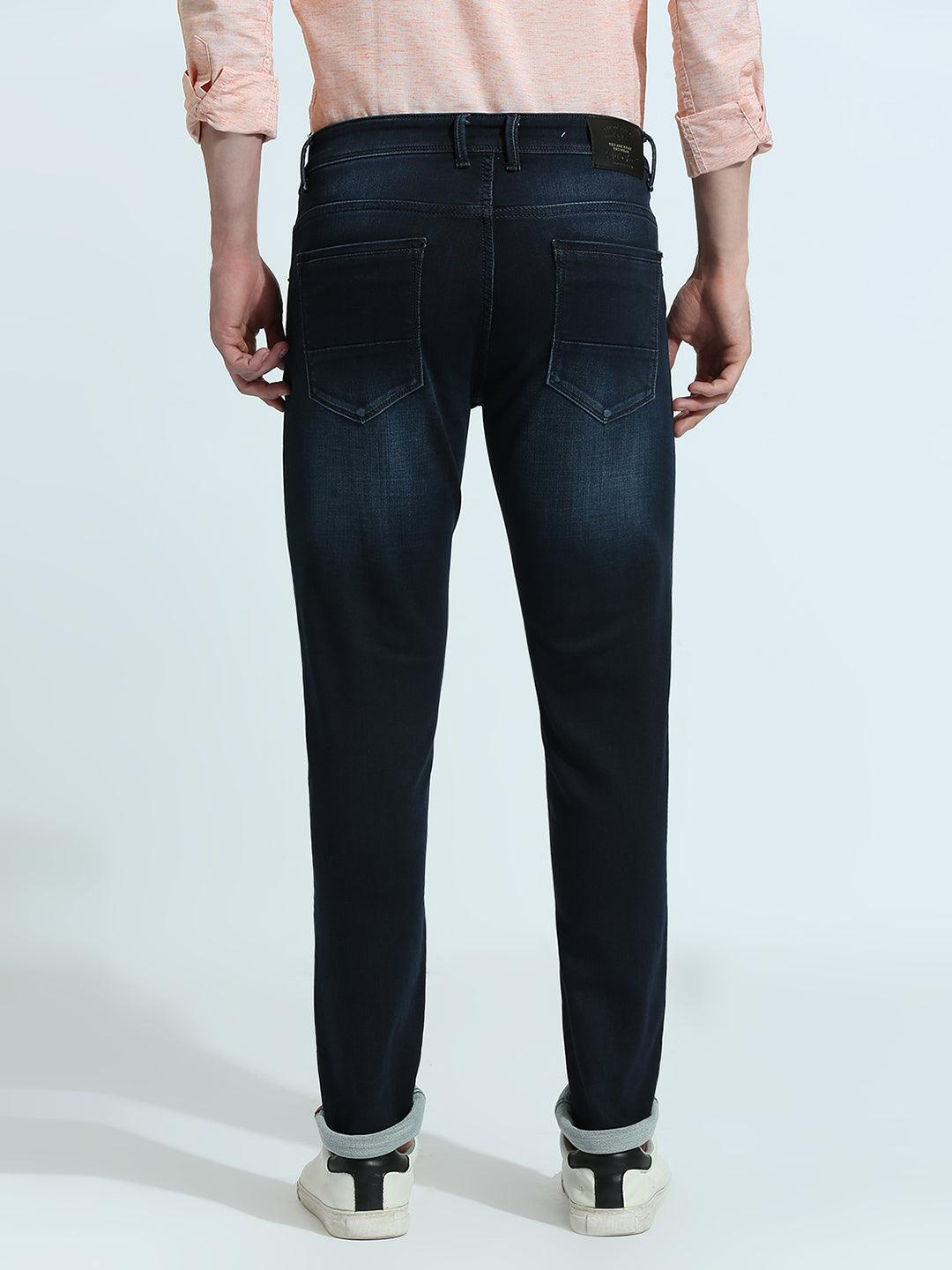 Midnight Blue Shadow Fade Slim Fit Jeans
