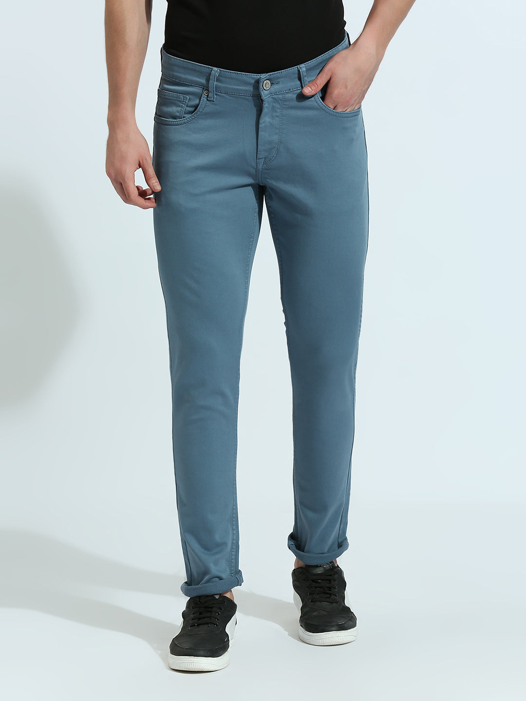 Airforce Blue Skinny Fit Jeans