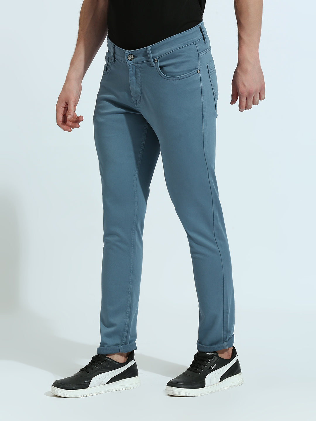 Airforce Blue Skinny Fit Jeans