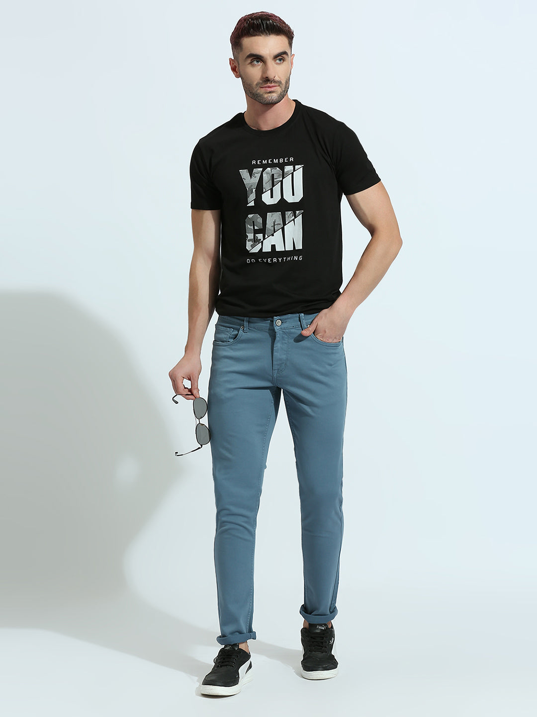 Airforce Blue Skinny Fit Jeans