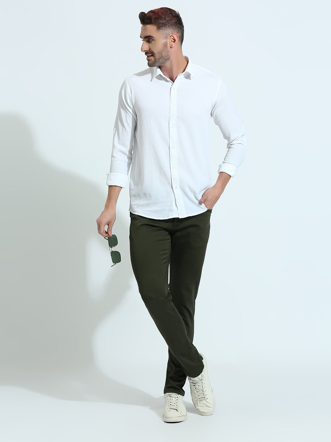 Bottle Green Skinny Fit Jeans