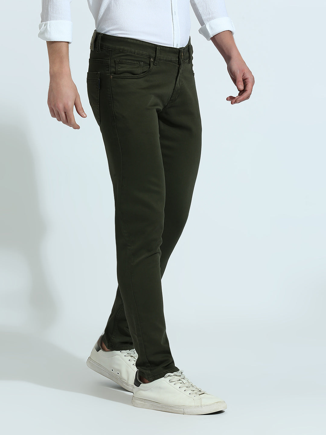 Bottle Green Skinny Fit Jeans