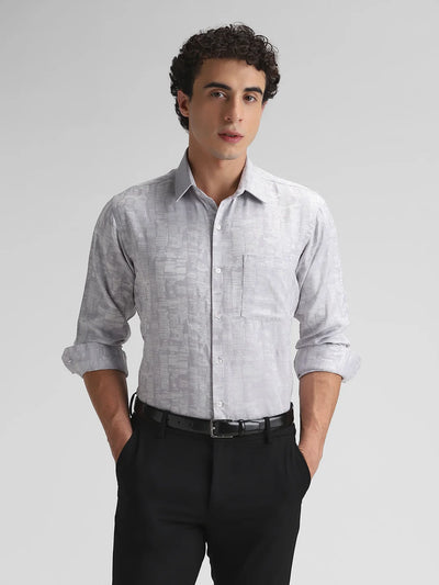Grey Textured Shirt