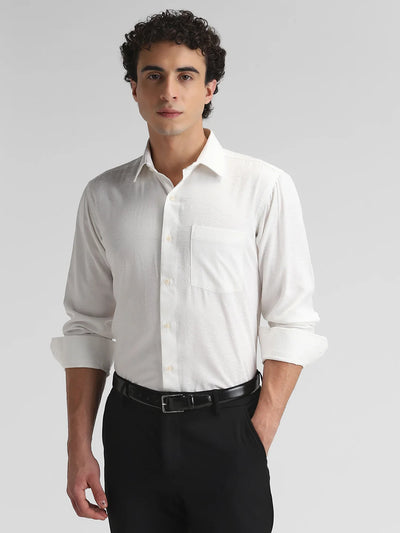 White Jaquard Shirt