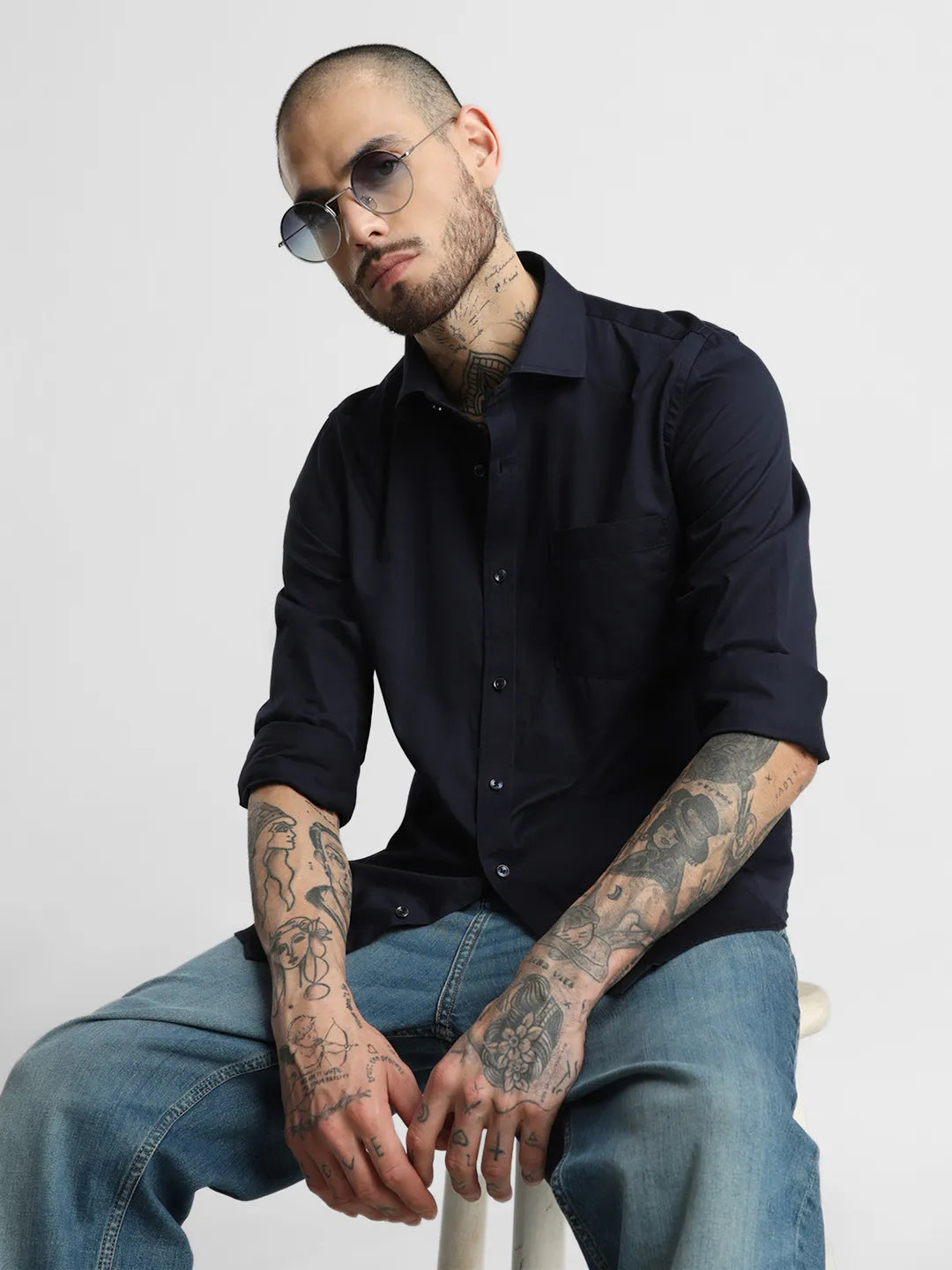 Navy Solid Shirt
