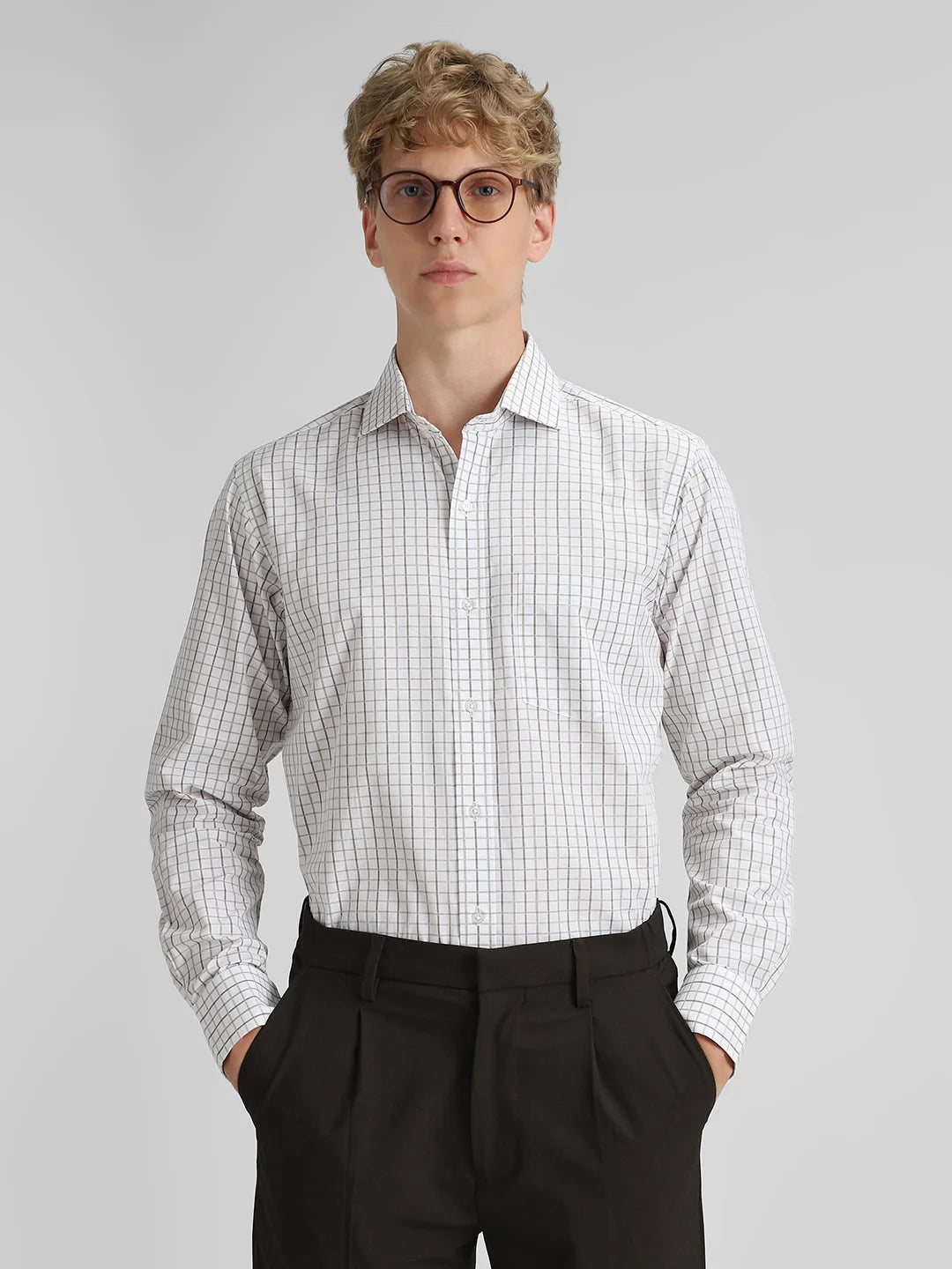 Khaki Checks Shirt