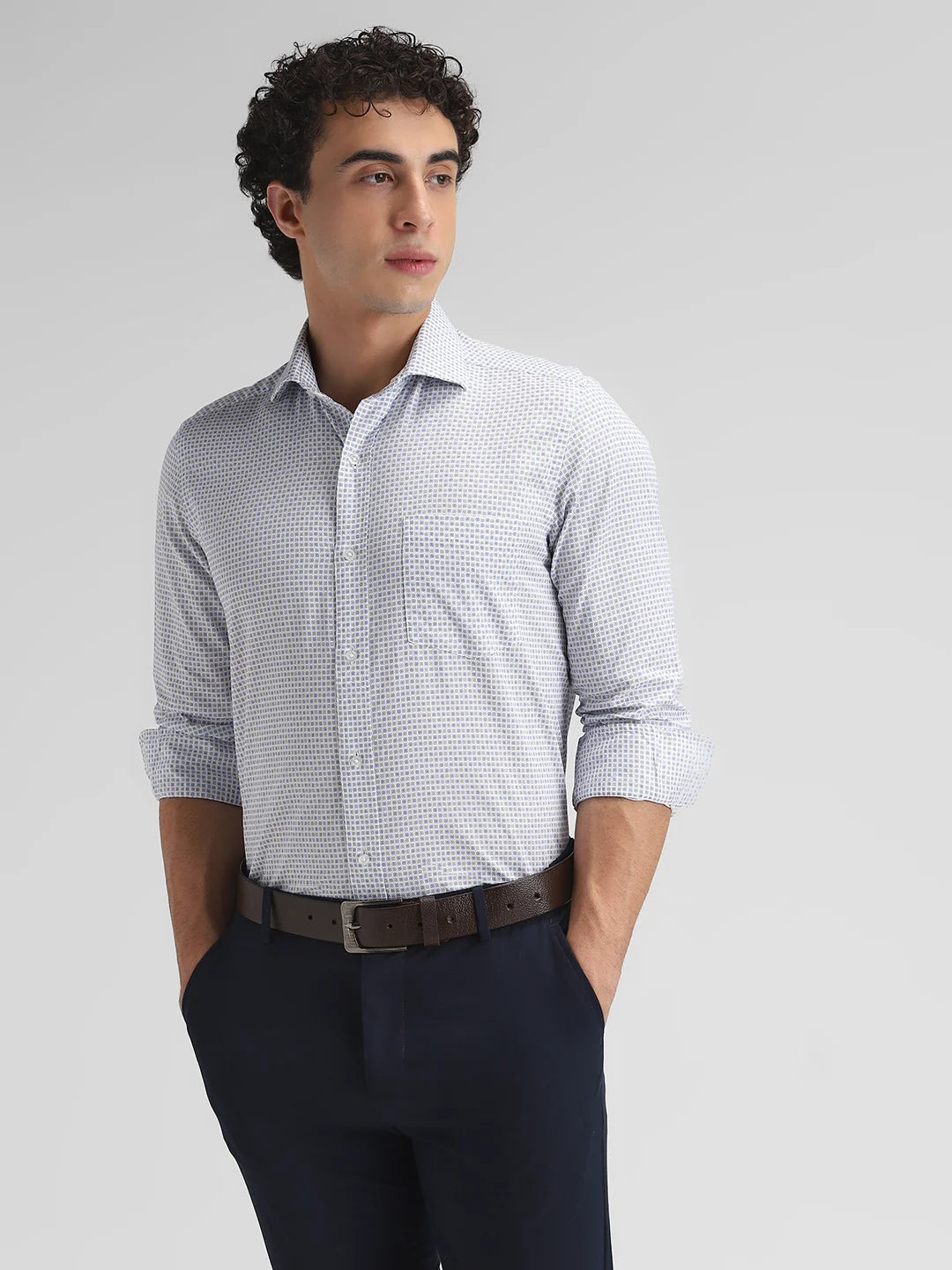 Blue Printed Shirt