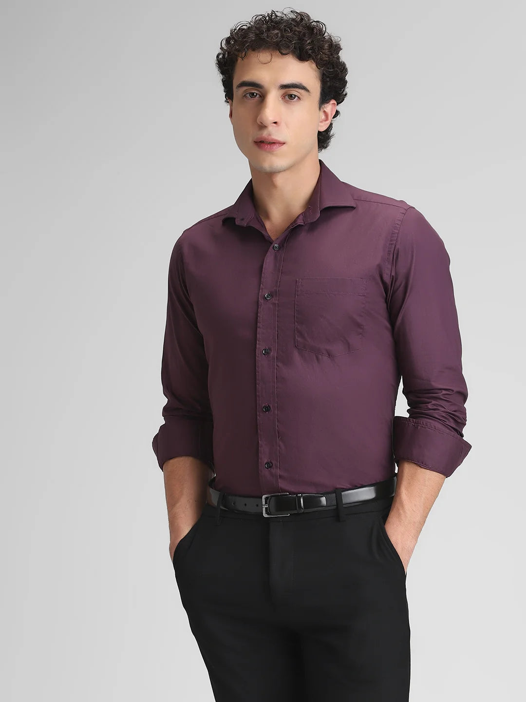 Wine Solid Shirt