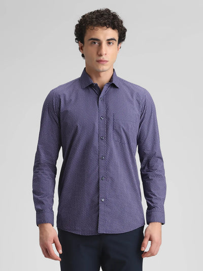 Navy Printed Shirt