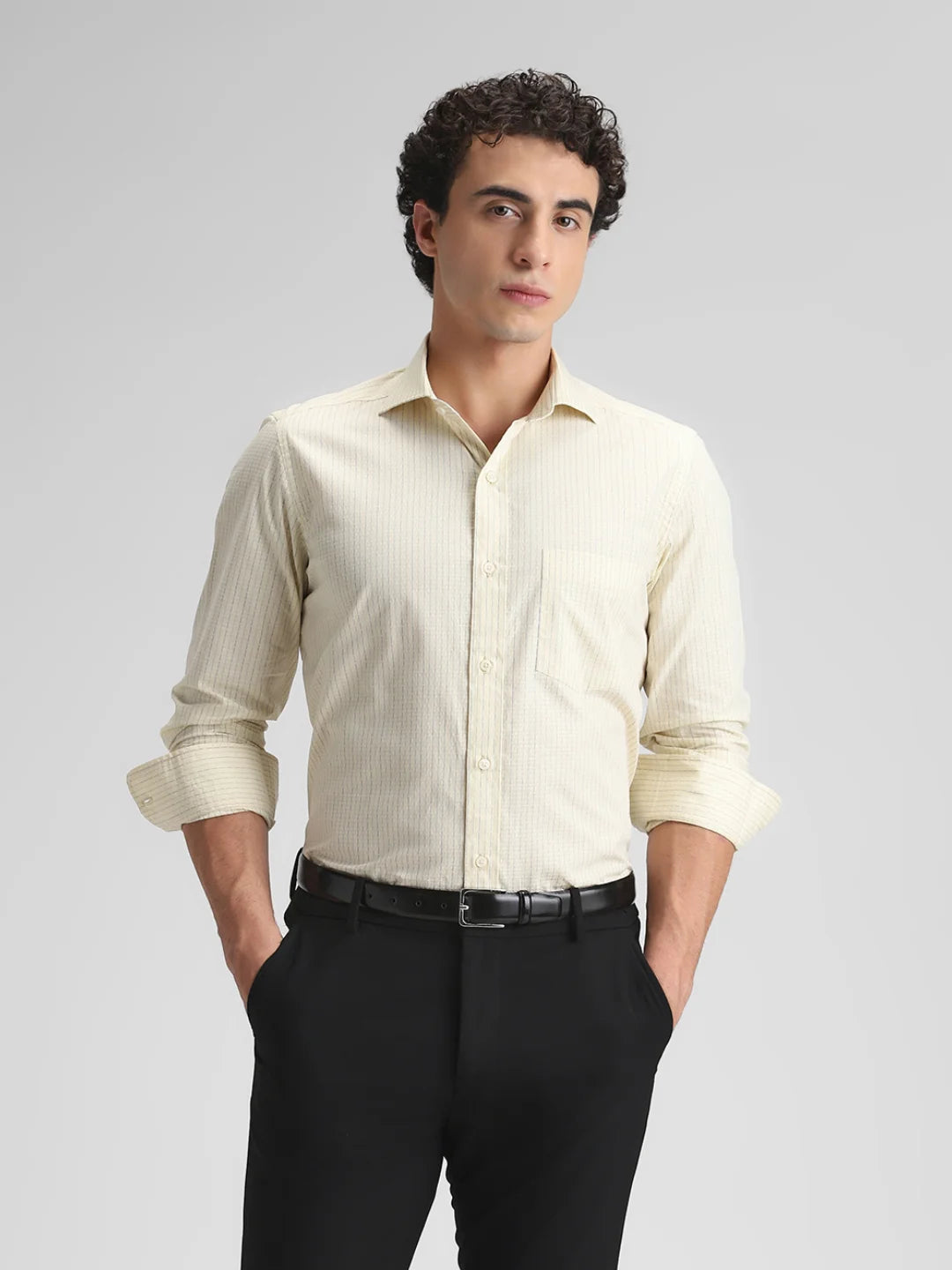 Cream Striped Shirt