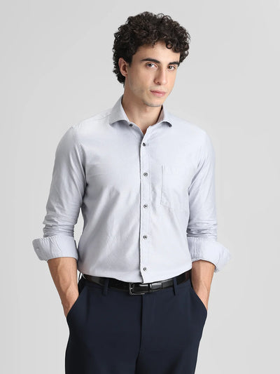 Light Grey Dobby Shirt