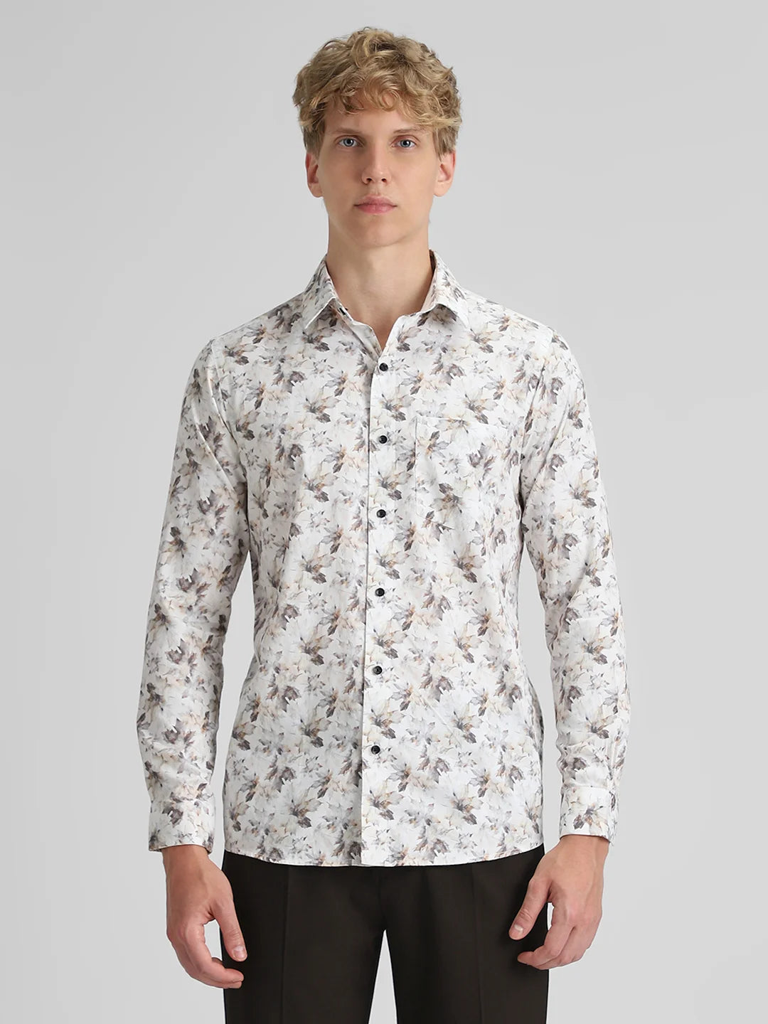 Brown Printed Shirt
