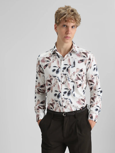Cream Printed Shirt