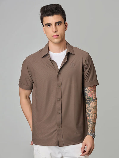 Light Brown Printed Shirt