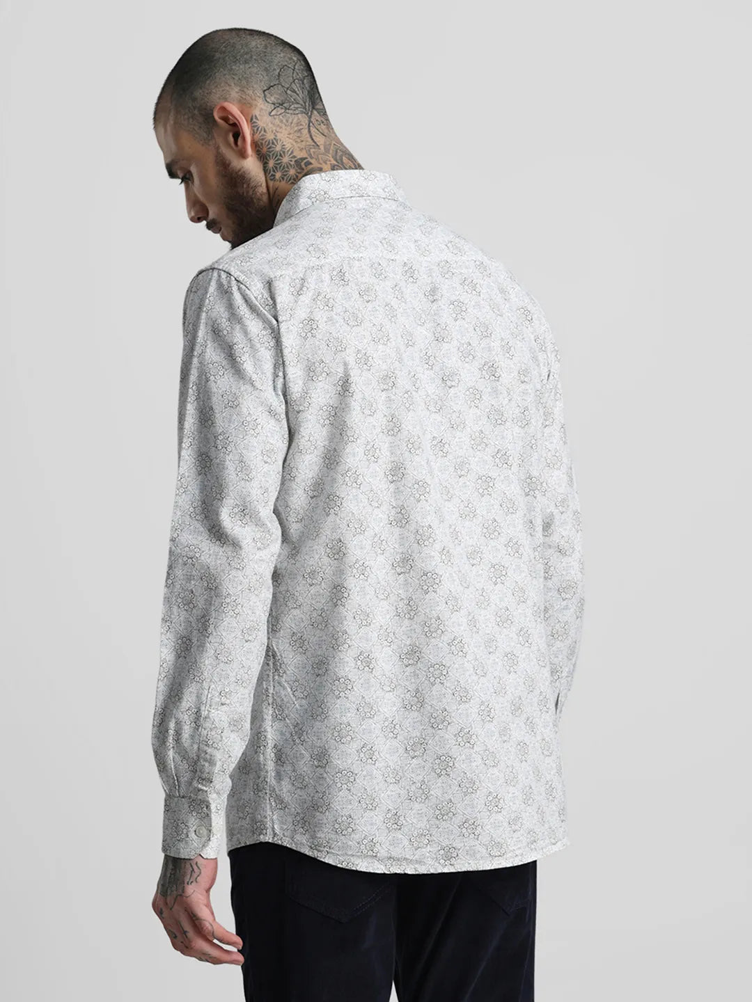 Grey Printed Shirt