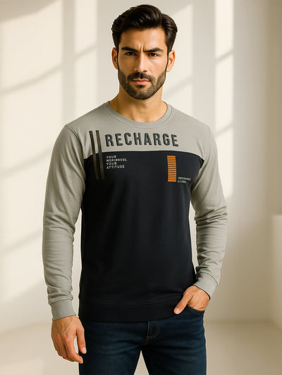 Grey Printed Sweatshirt