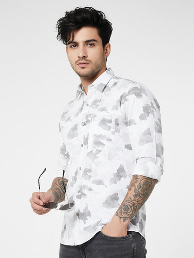 Grey Printed Shirt