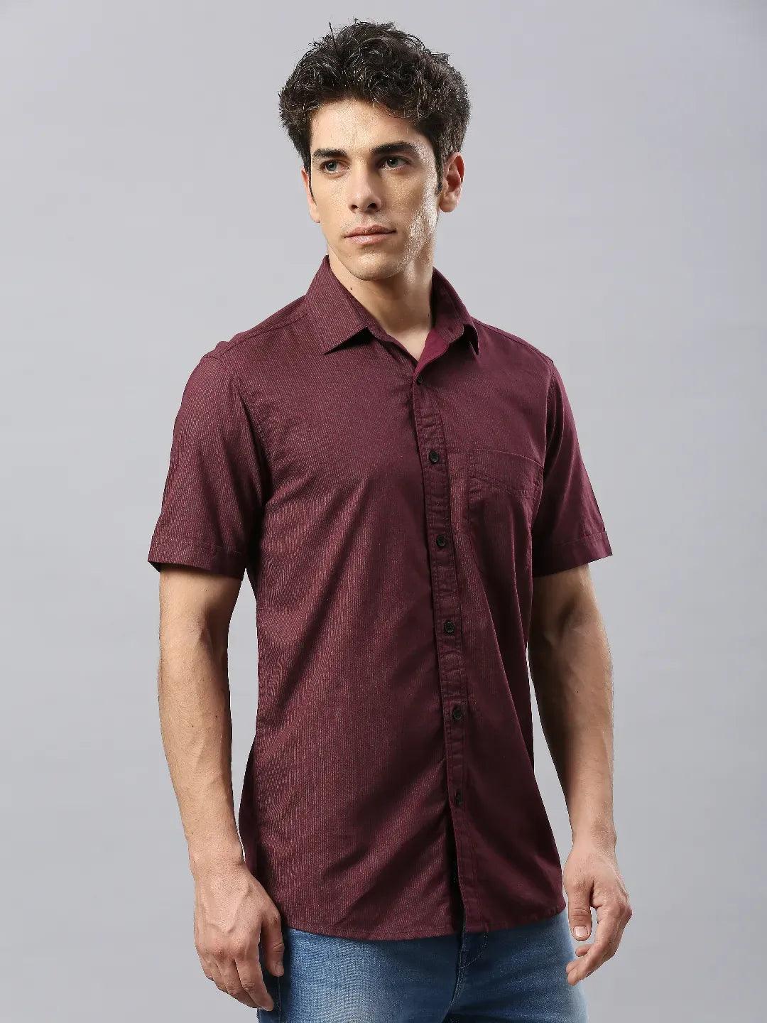 Wine Printed Shirt