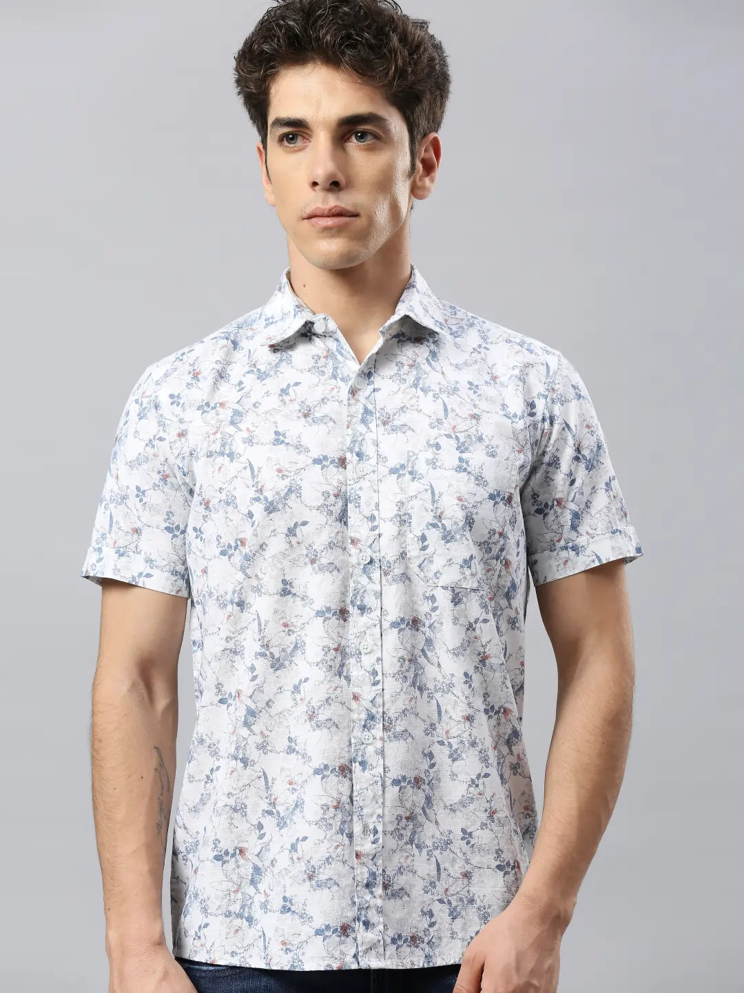 Blue Printed Shirt