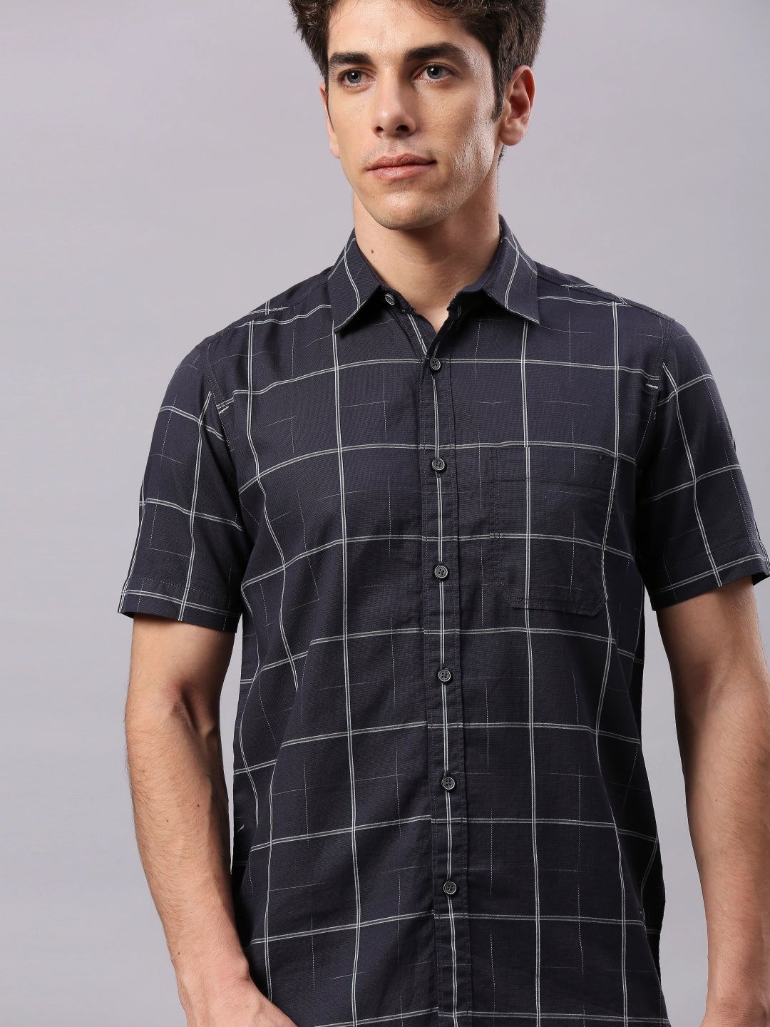 Charcoal Checkered Shirt