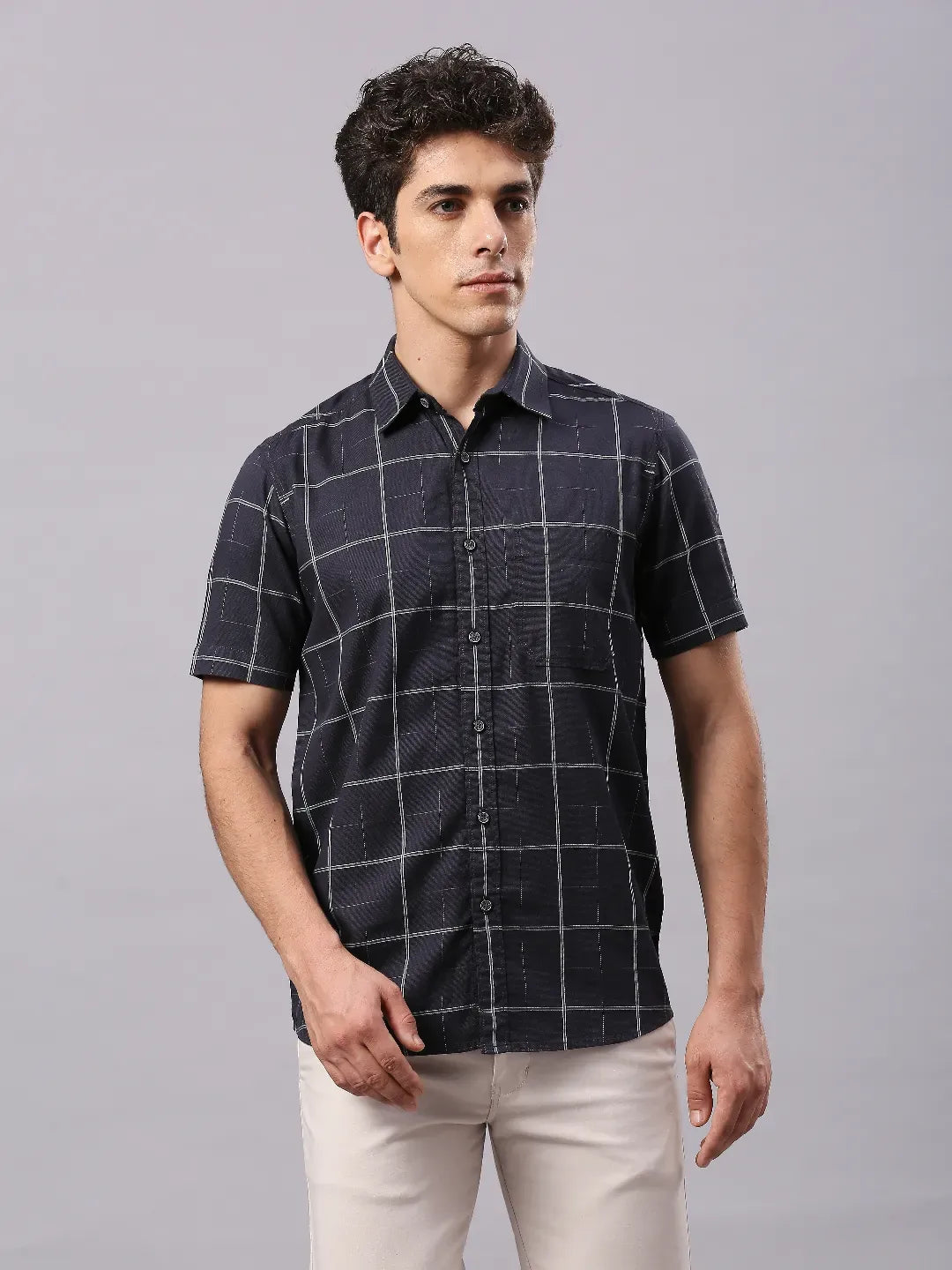 Charcoal Checkered Shirt