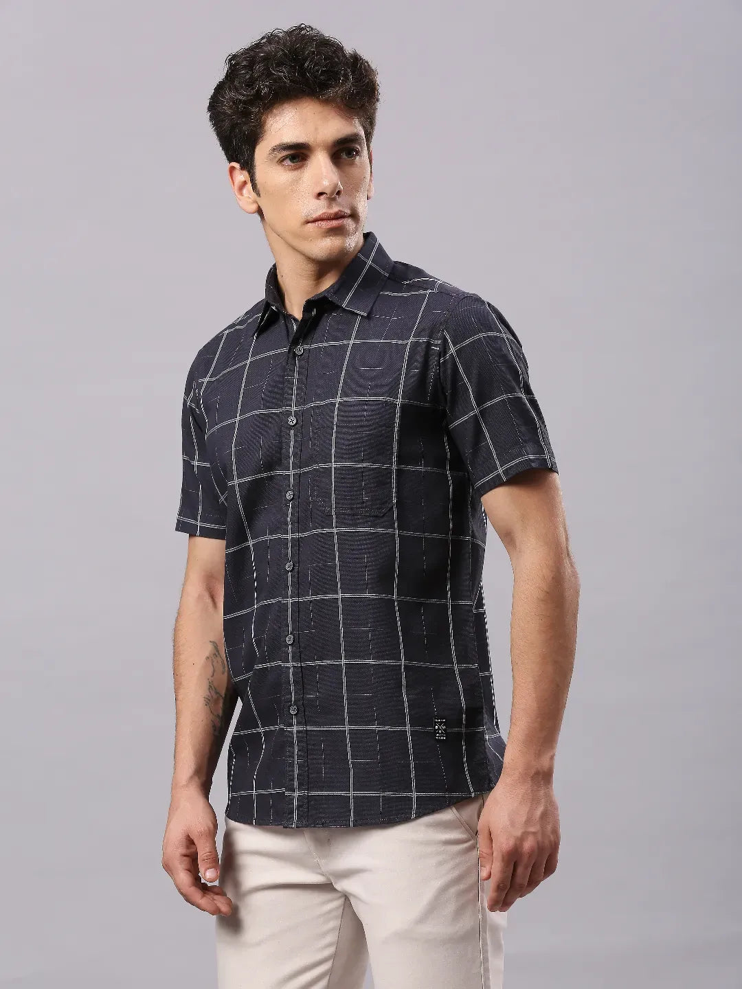 Charcoal Checkered Shirt