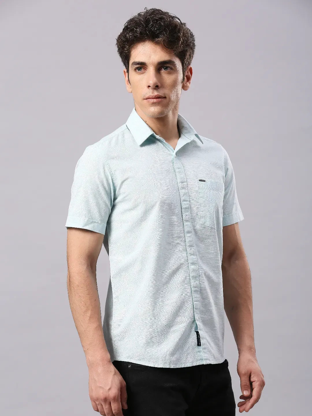 Aqua Printed Shirt