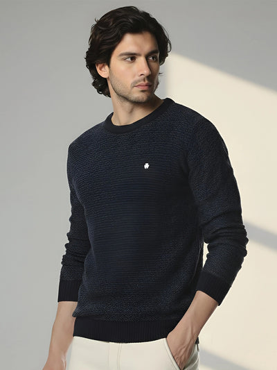 Exclusive Navy Solid Sweater
