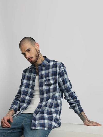 Indigo Checkered Shirt