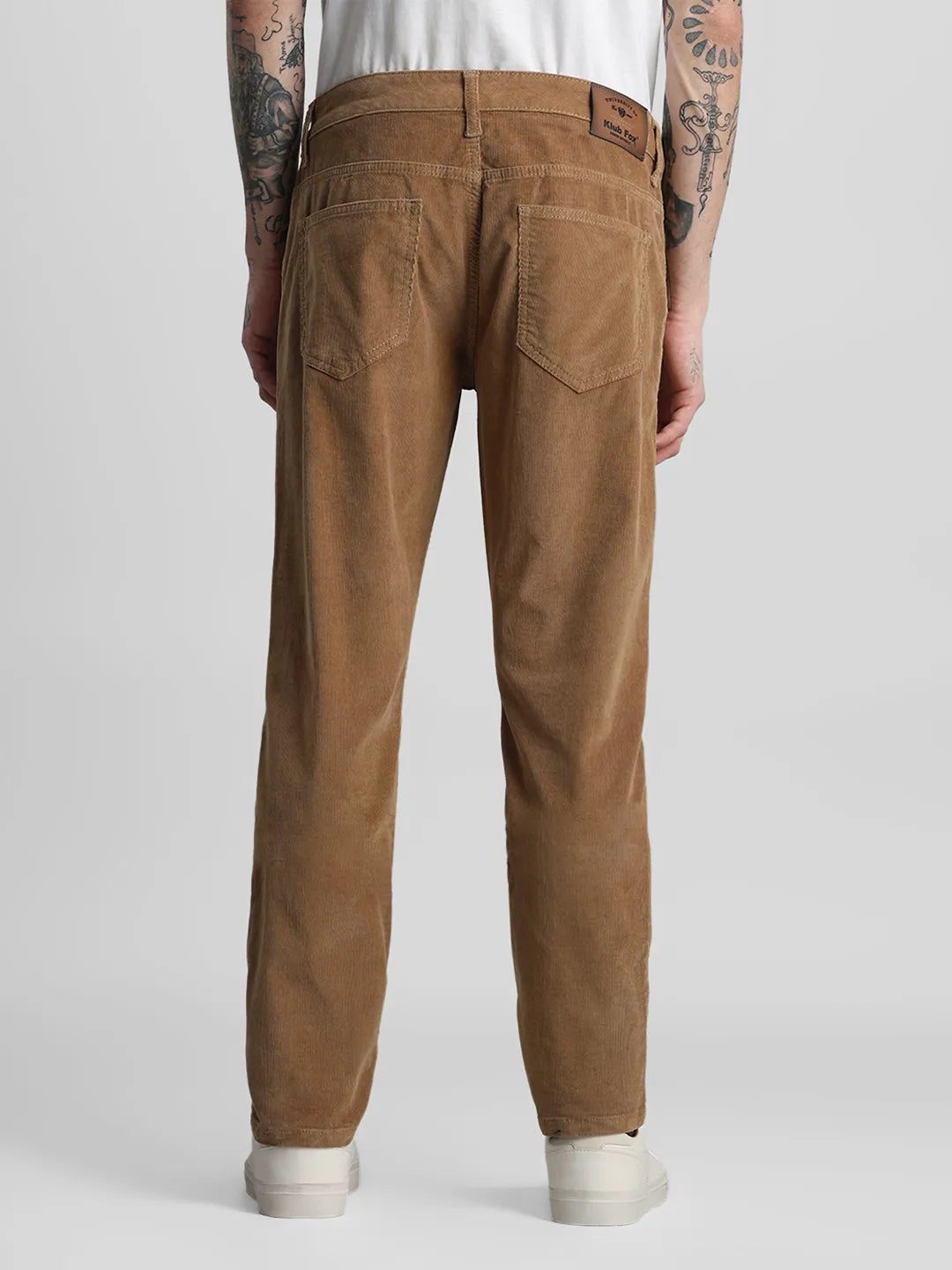 Khaki Narrow Fit Corduroy Trouser