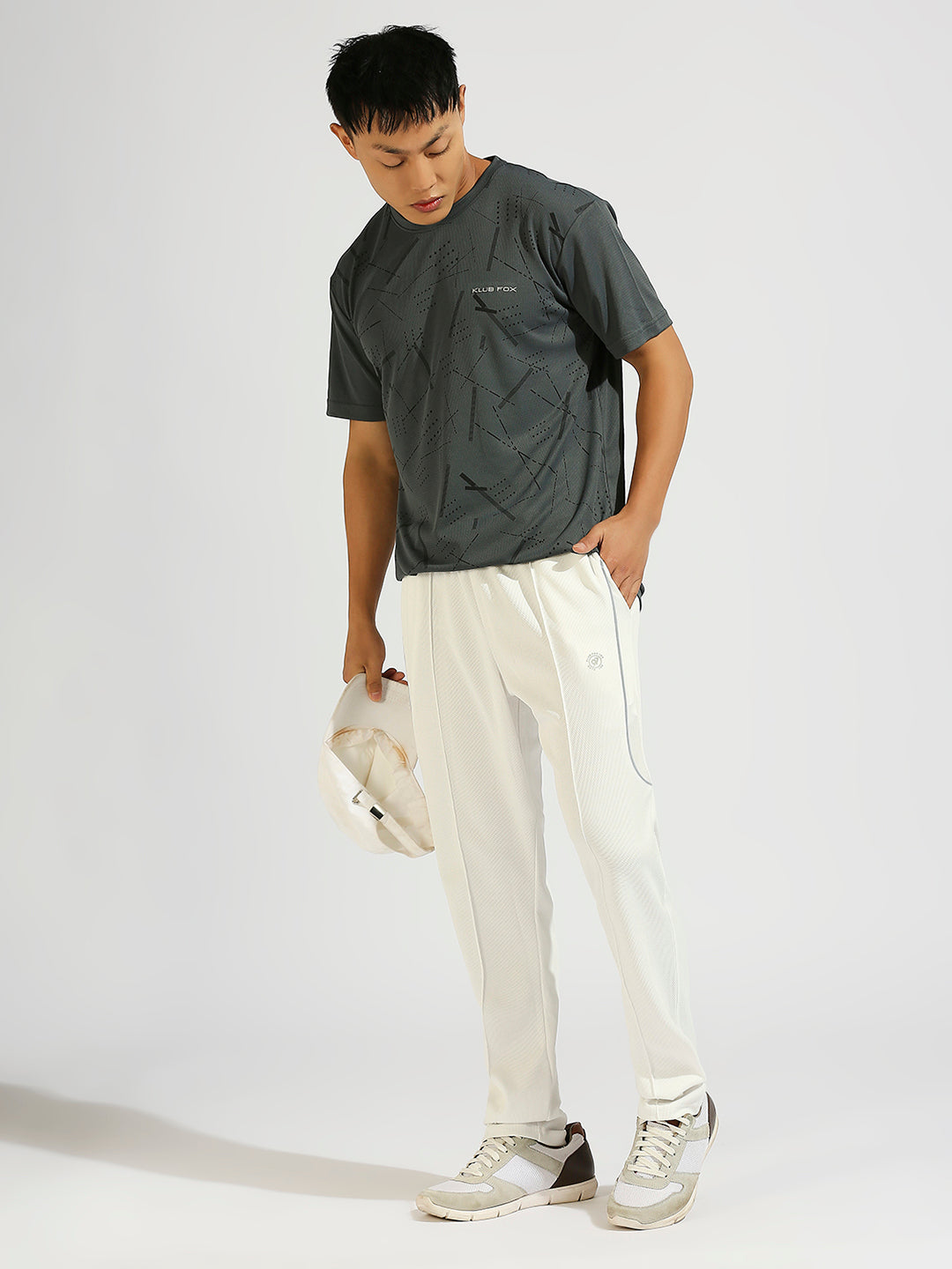 Athleisure White trackpants