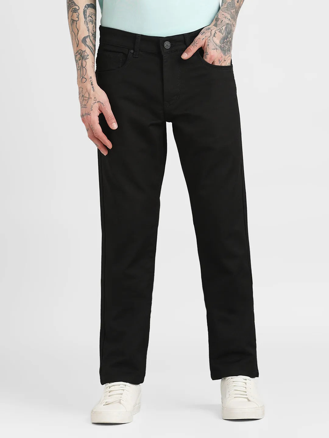 Raw Black Straight Fit Jeans