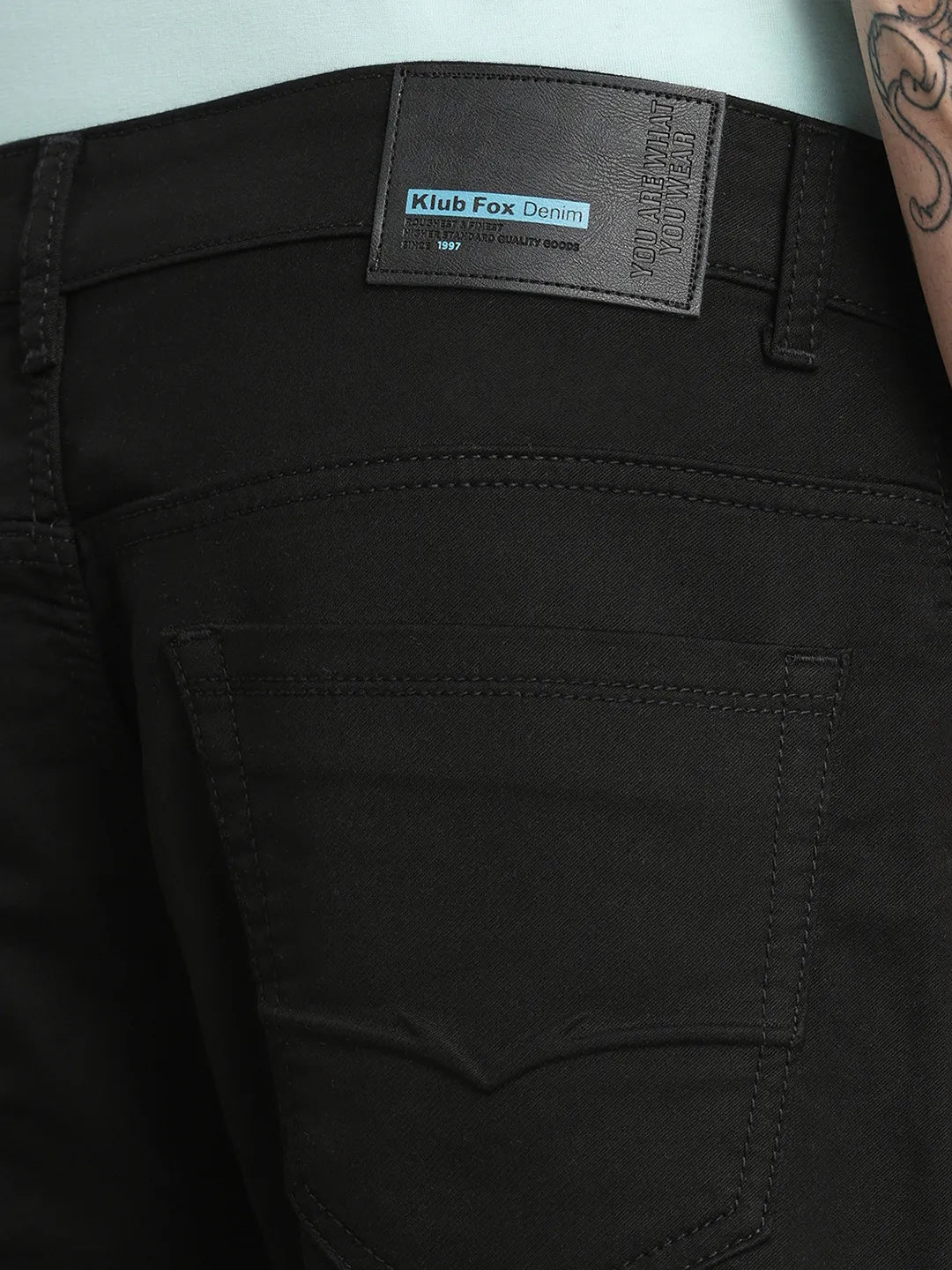 Raw Black Straight Fit Jeans