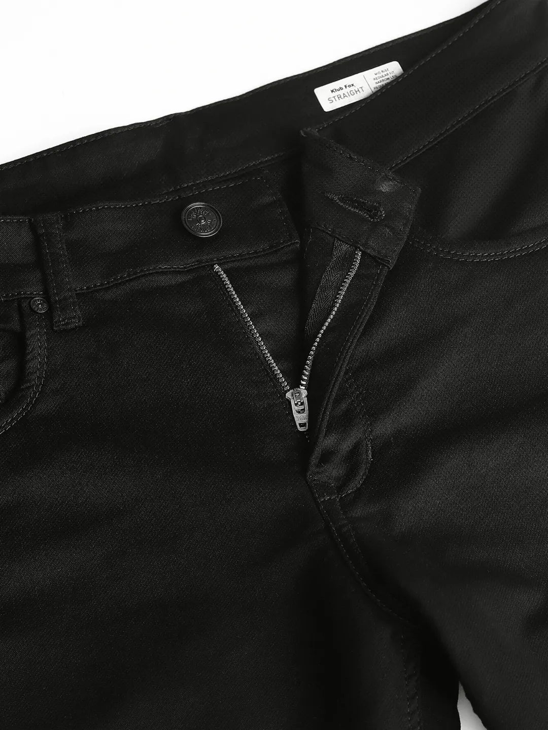 Raw Black Straight Fit Jeans
