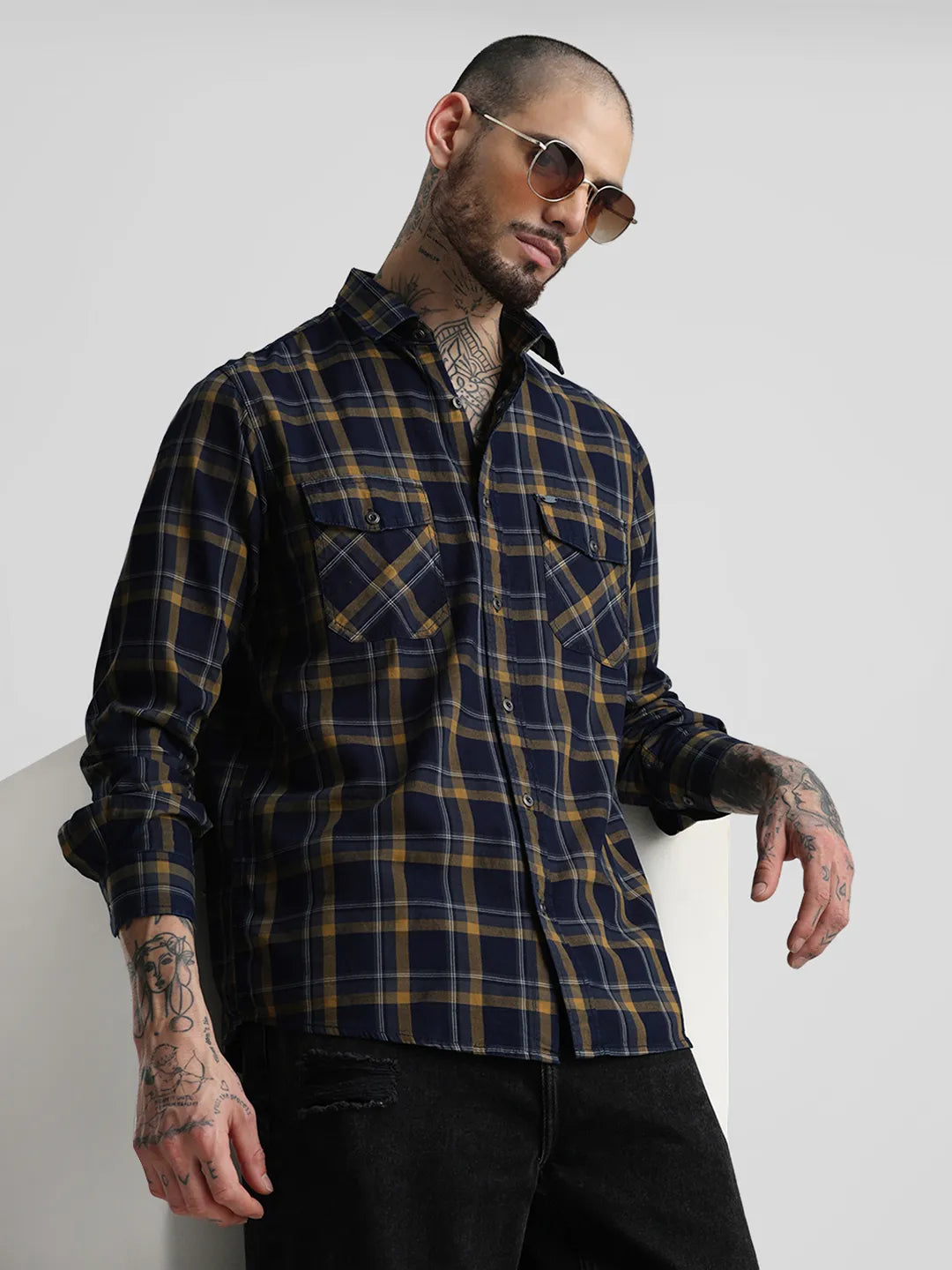 Mustard Checks Shirt