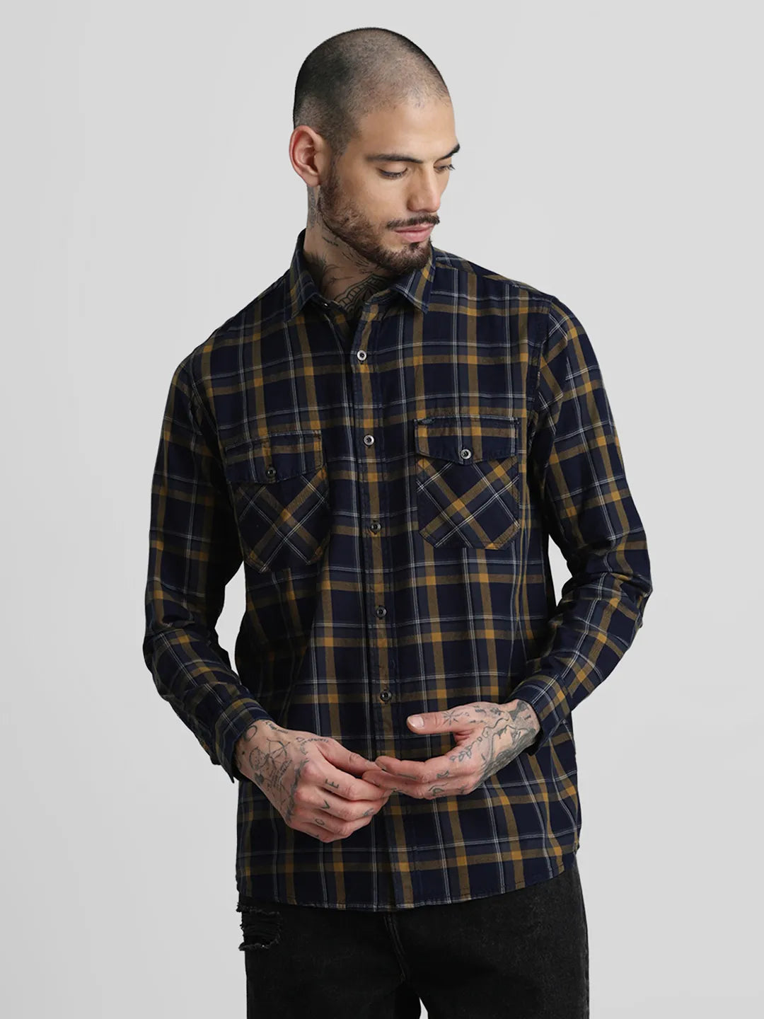 Mustard Checks Shirt