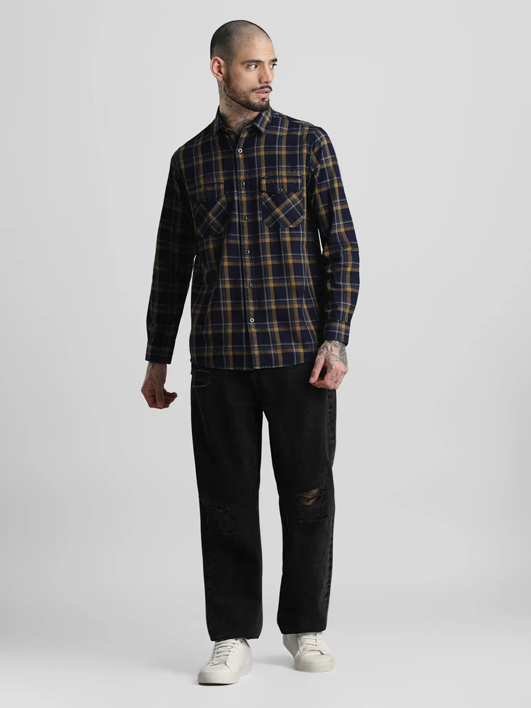 Mustard Checks Shirt