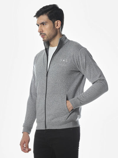 Black Grindle Solid Sweatshirt